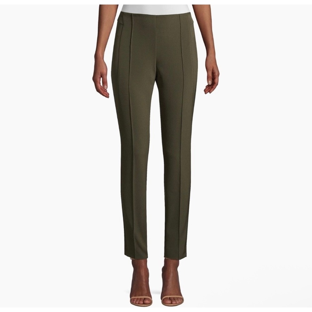 Theory Acclaimed Stretch Gramercy Seamed Pull On Pants Olive‎ Army Green 8